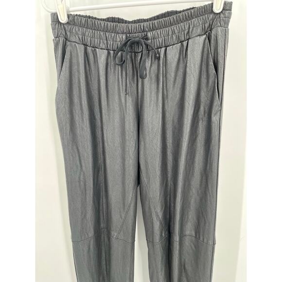 Rebecca Taylor Faux Leather Joggers - Picture 4 of 7